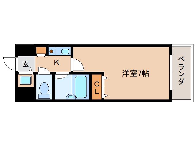 EXCELENTE FABRICA(1K/2階)の間取り写真