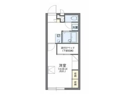 レオパレスプラスパー(1K/2階)の間取り写真