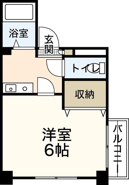 ステップワン(1K/4階)の間取り写真