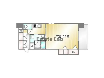 エスティ・ロアール神戸西(1K/2階)の間取り写真