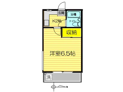 シャルムハイツ(1K/3階)の間取り写真