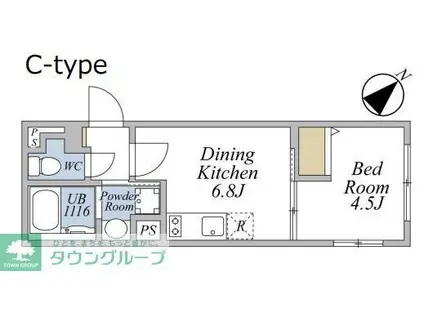 LEGALAND武蔵小山ANNEX(1DK/3階)の間取り写真