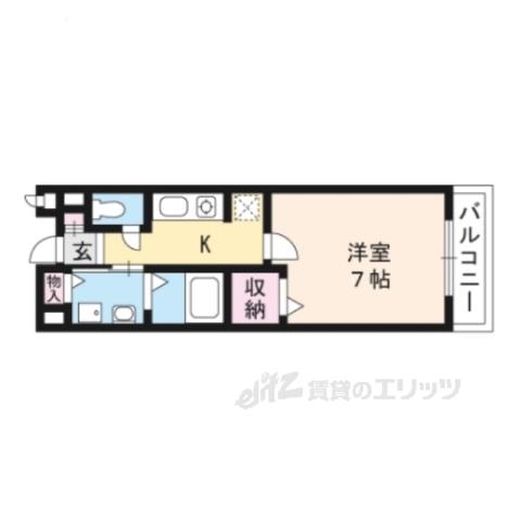 パインビレッジ56(1K/1階)の間取り写真