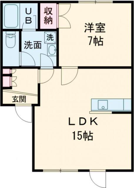 ルーエンハイム(1LDK/1階)の間取り写真