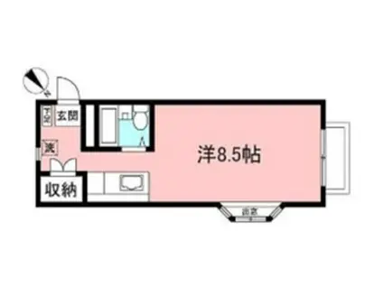 マグノリア目黒 2階(ワンルーム/2階)の間取り写真