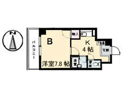 ファミーユ倉田(1K/2階)の間取り写真