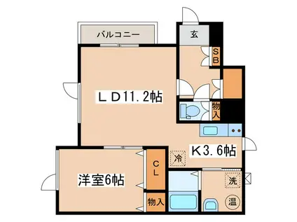 HORNIII(1LDK/1階)の間取り写真