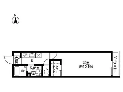 アムール和(1K/2階)の間取り写真