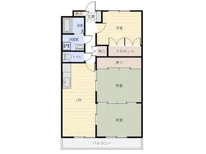 メゾンソレイユ(3LDK/1階)の間取り写真