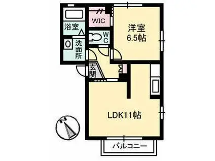 POSTO Ⅴ号館(1LDK/1階)の間取り写真