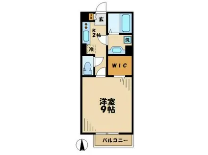 メゾンK(1K/2階)の間取り写真