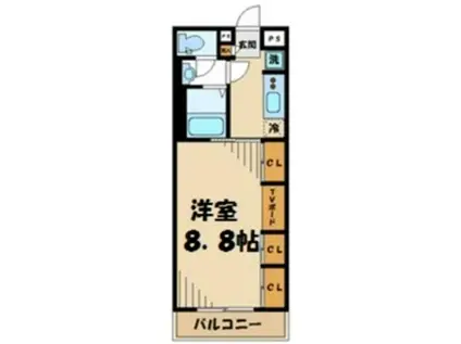 リブリ・王禅寺(1K/3階)の間取り写真