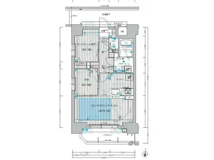 プレサンス ロジェ 栄三丁目(2LDK/14階)の間取り写真