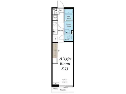 リブリ・ナンバーナイン・セカンド(1K/3階)の間取り写真