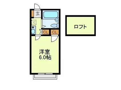 サーティーワン(1K/2階)の間取り写真