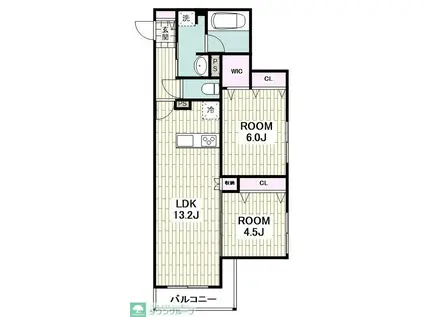 SETORA ART(2LDK/3階)の間取り写真