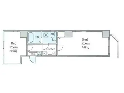 サンライズ参番館(2K/2階)の間取り写真