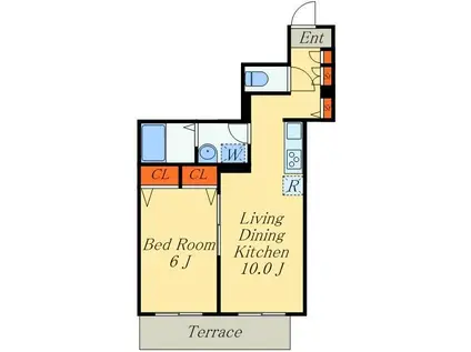 グラン・タヱ(1LDK/1階)の間取り写真