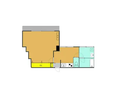 イーズファースト(1DK/5階)の間取り写真