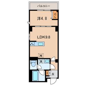 カーザ・ブランカ北斎(1DK/4階)の間取り写真