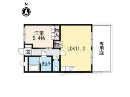 リフレイン グレース(1LDK/1階)の間取り写真