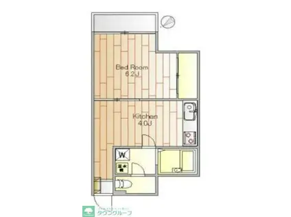 シャンテ三宿(1LDK/9階)の間取り写真