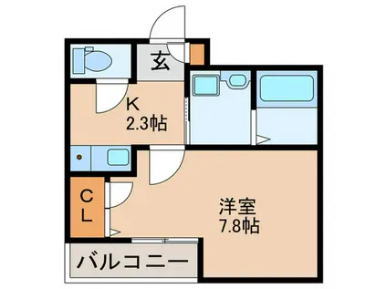 CESTLAVIE・M(1K/2階)の間取り写真