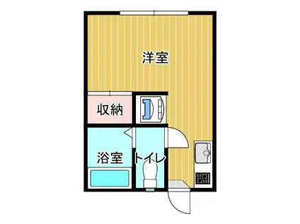 リーブハイツ(ワンルーム/1階)の間取り写真