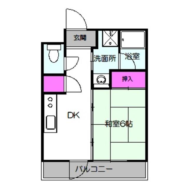 ウエスギスクウェア(1DK/5階)の間取り写真