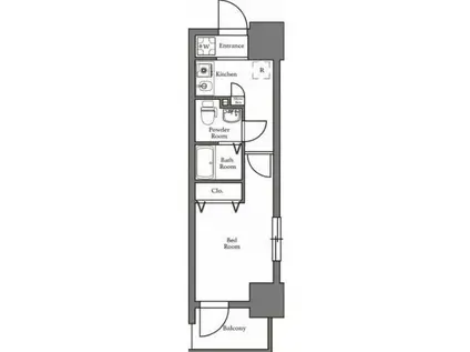 N-STAGE久米川(1K/3階)の間取り写真
