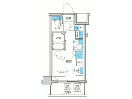 キャンパスヴィレッジ登戸(ワンルーム/6階)の間取り写真