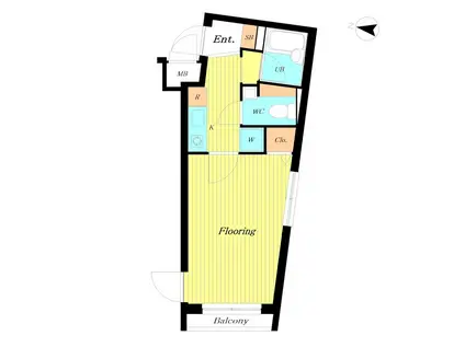 菱和パレス上目黒(1K/3階)の間取り写真