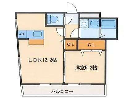 アートヒルズ6番館(1LDK/3階)の間取り写真