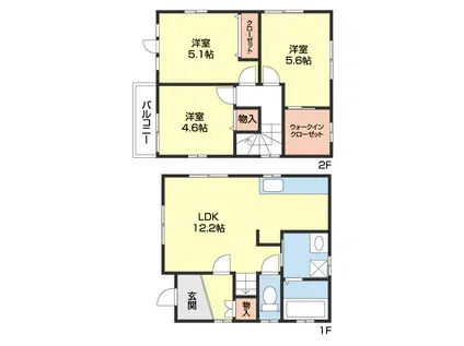 フジパレス戸建和歌山市西高松(3LDK/1階)の間取り写真