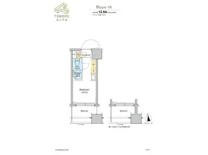 TOMORE品川中延(ワンルーム/8階)の間取り写真
