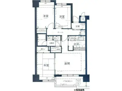 ライオンズマンション大通公園(3LDK/3階)の間取り写真