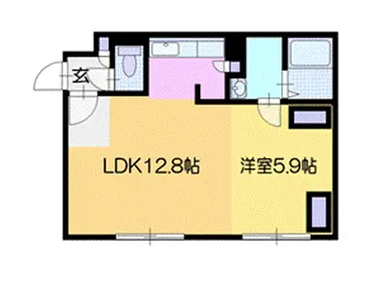 カーサレガーロ(1LDK/1階)の間取り写真