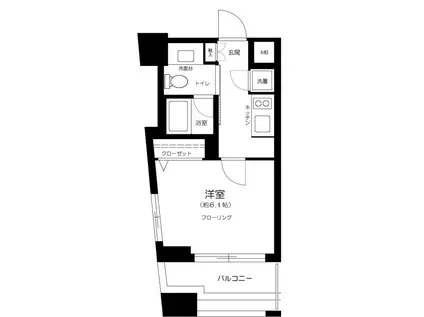 メイクスデザイン南青山(1K/3階)の間取り写真