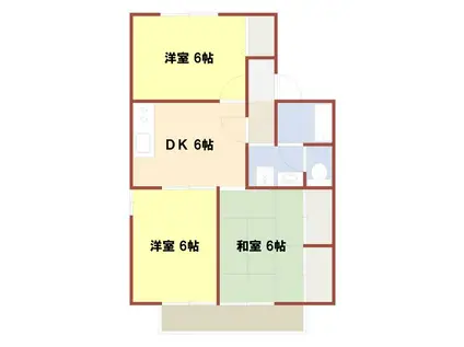 D`FLATS宝殿(3DK/2階)の間取り写真