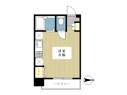 フェリーチェ・S(ワンルーム/3階)の間取り写真