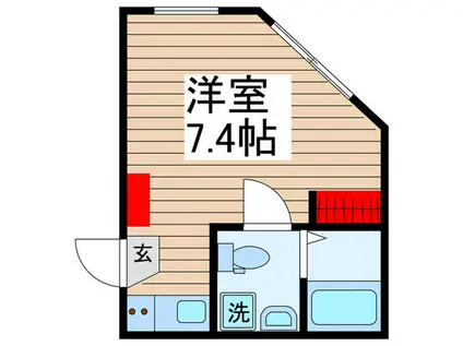 AXIS鎌倉公園(ワンルーム/2階)の間取り写真