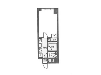 AXIS桜木町(1K/3階)の間取り写真