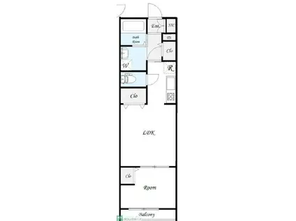クオーレ我孫子II(1LDK/1階)の間取り写真