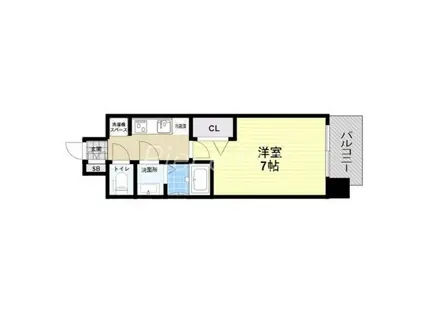 GM HIGASHIMIKUNI(1K/9階)の間取り写真