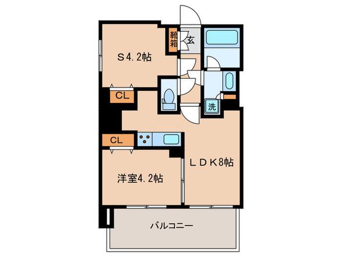 PREMIER市谷薬王寺(1SLDK/10階)の間取り写真
