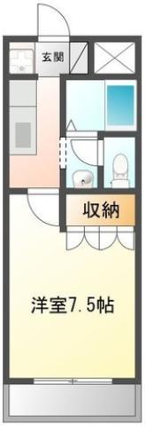 エトワール大開(1K/2階)の間取り写真