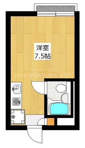 クレセント野方(ワンルーム/1階)の間取り写真