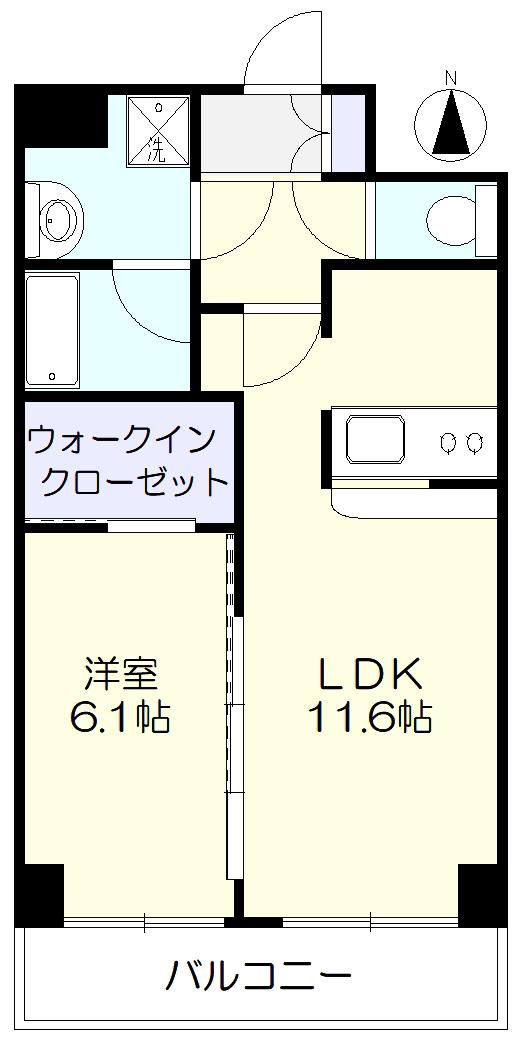 SHIMX OGI MAISON(1LDK/1階)の間取り写真