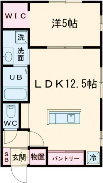 NORFINO AKEBONOII(1LDK/2階)の間取り写真