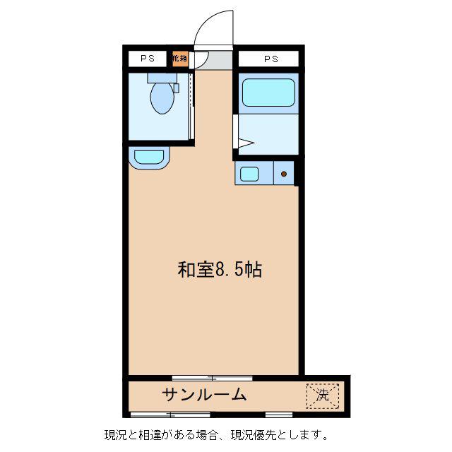 コーポ小島(ワンルーム/3階)の間取り写真